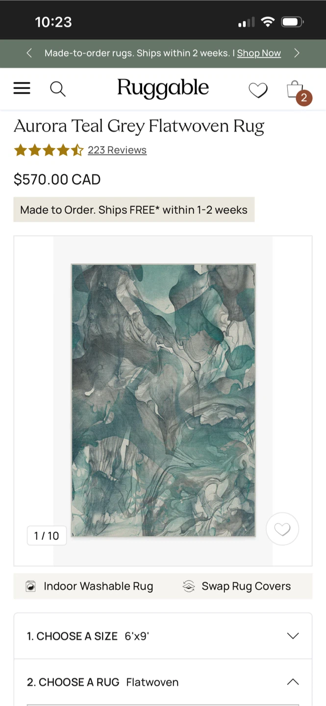 Ruggable washable 6x9 area rug - photo 4