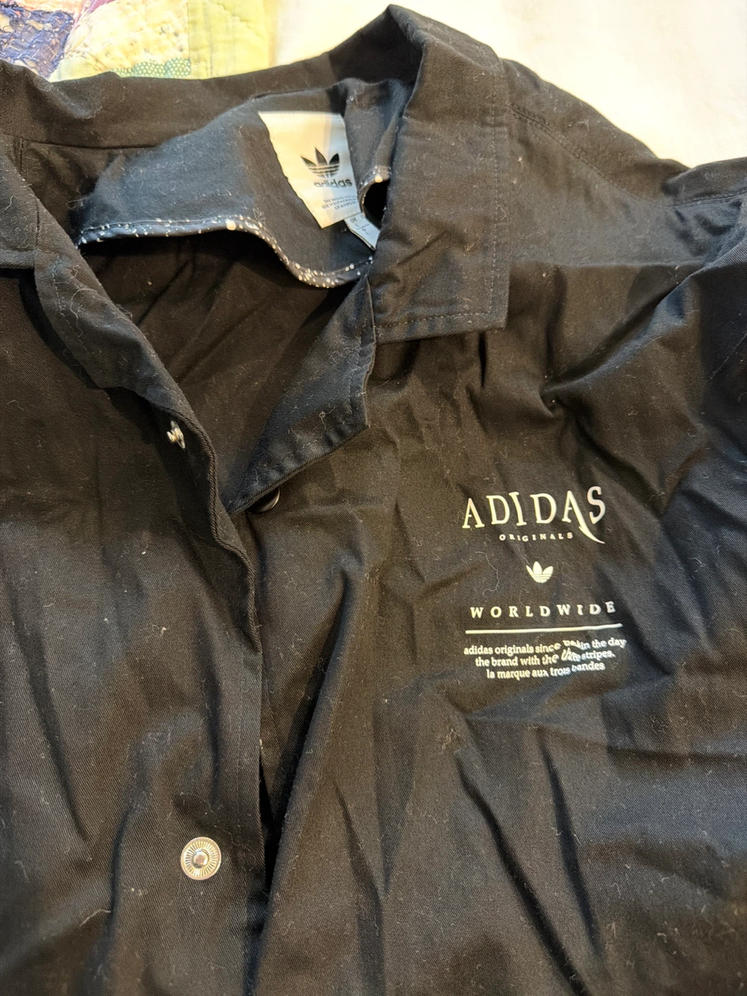 Adidas Originals Worldwide Jacket - Black - Size L - photo 2