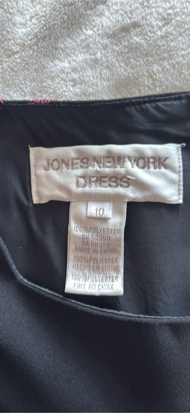 Jones New York Dress Size 10 Black Floral Sleeveless - photo 3
