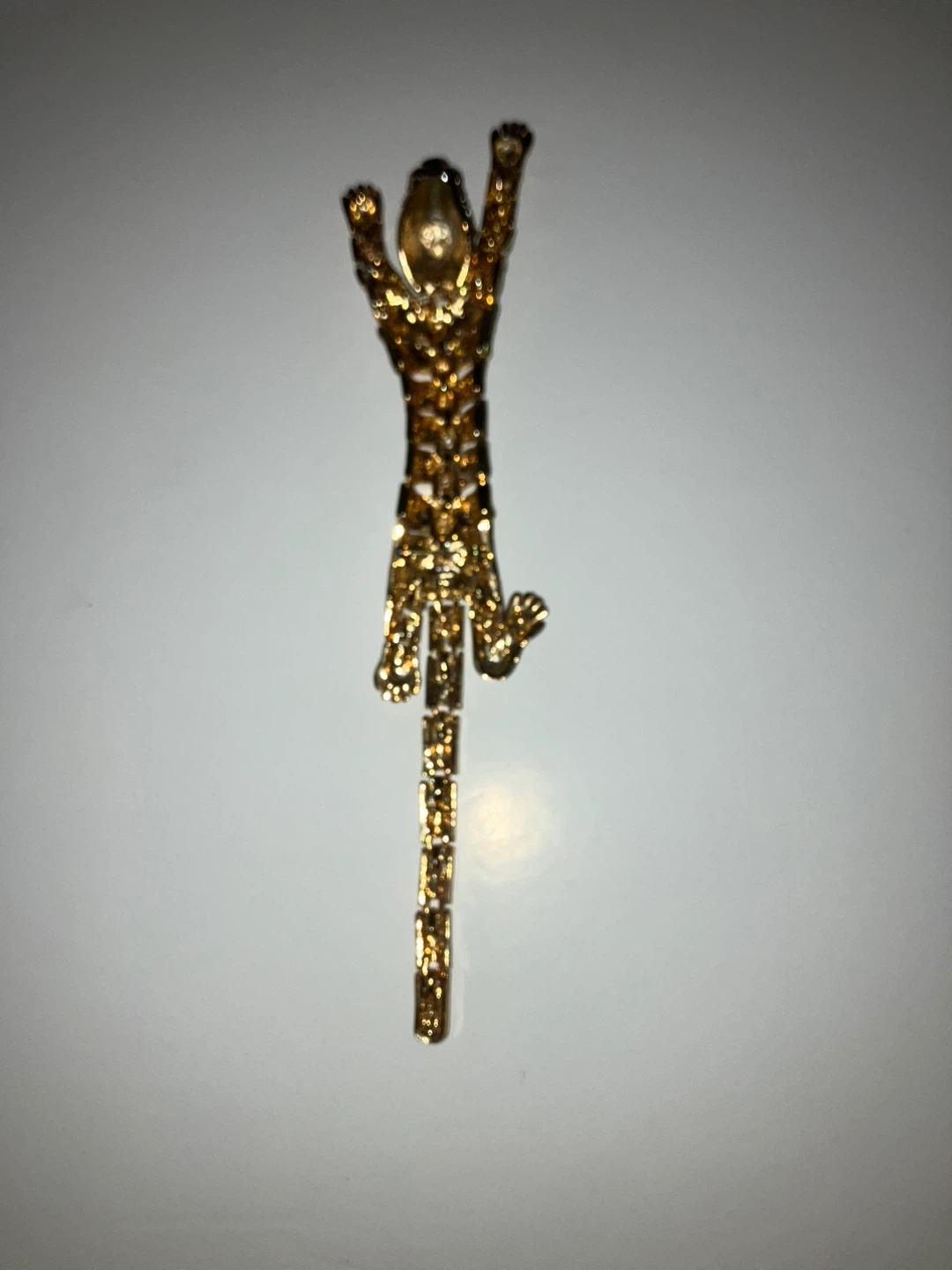Vintage Articulated Panther Rhinestone shoulder brooch - photo 2