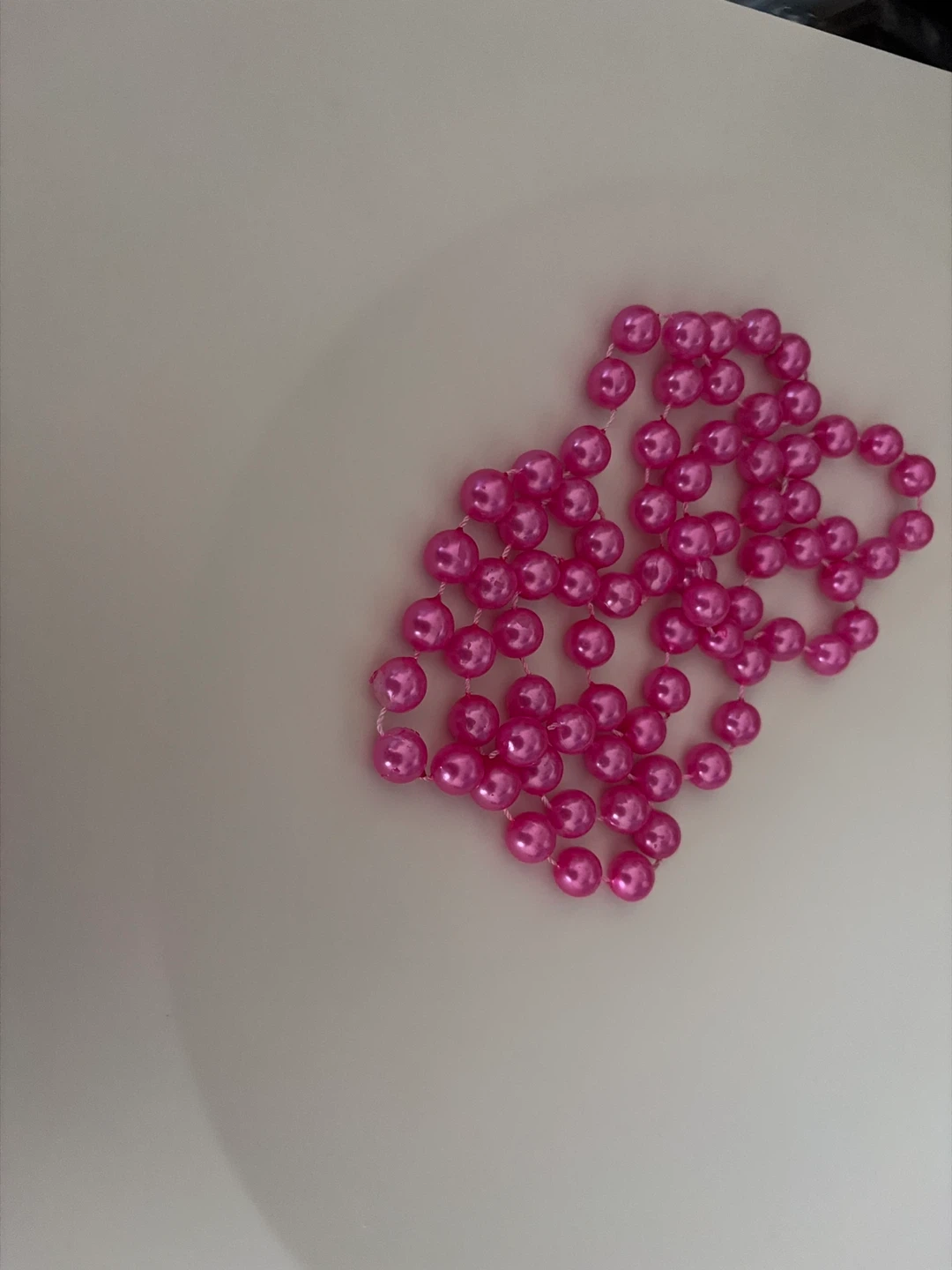 Pink Faux Pearl Beaded Necklaces (2 Strands)