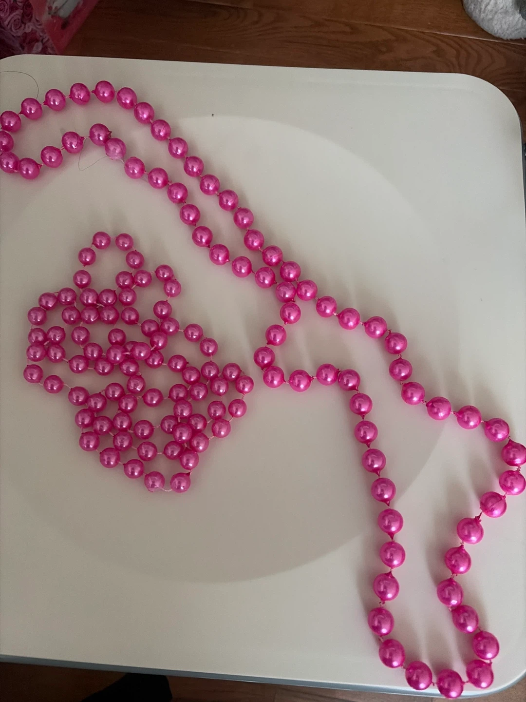 Pink Faux Pearl Beaded Necklaces (2 Strands) - photo 2
