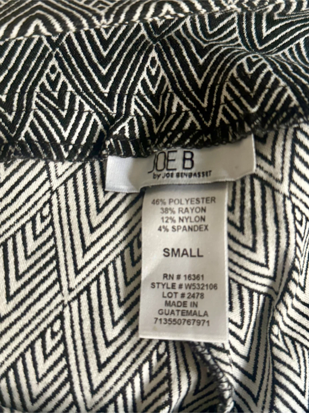 Joe B by Joe Benbassat Pants Black & White - photo 2