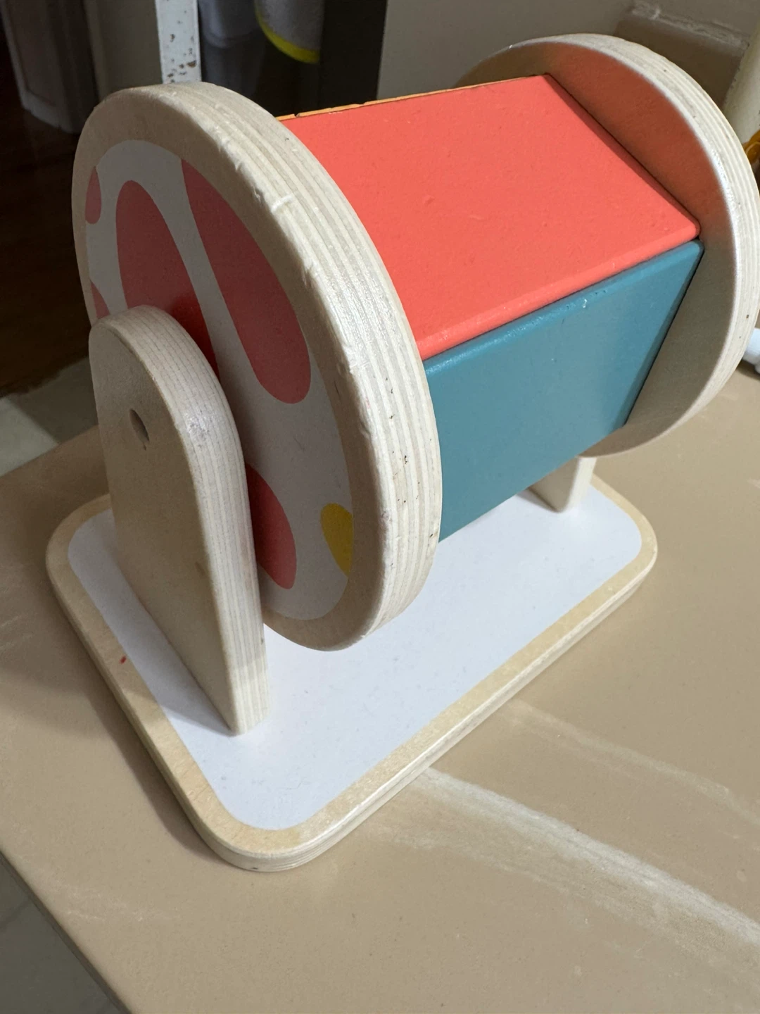 Wooden Baby Mirror Tummy Time Toy - photo 2