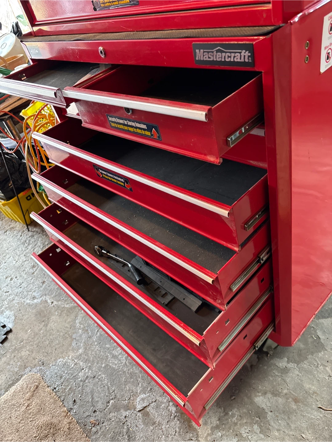 Mastercraft Red 7-Drawer Rolling Tool Chest