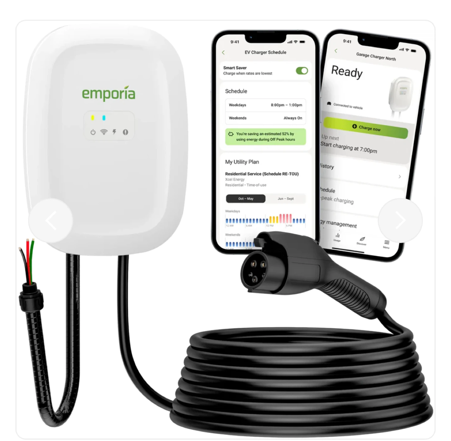 Emporia EV Charger level 2 hardwired electric car