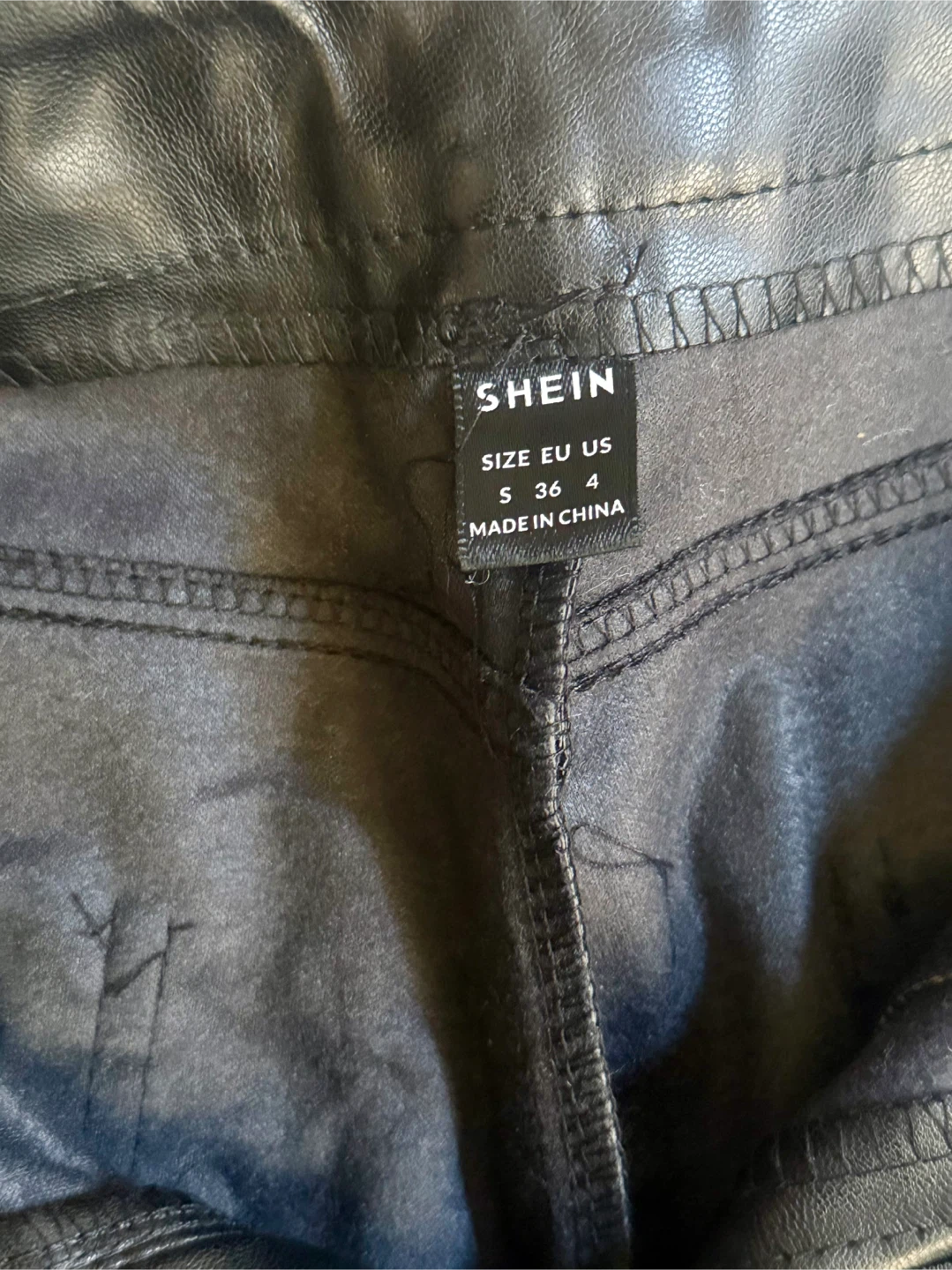 Black Faux Leather Pants Size S - photo 2