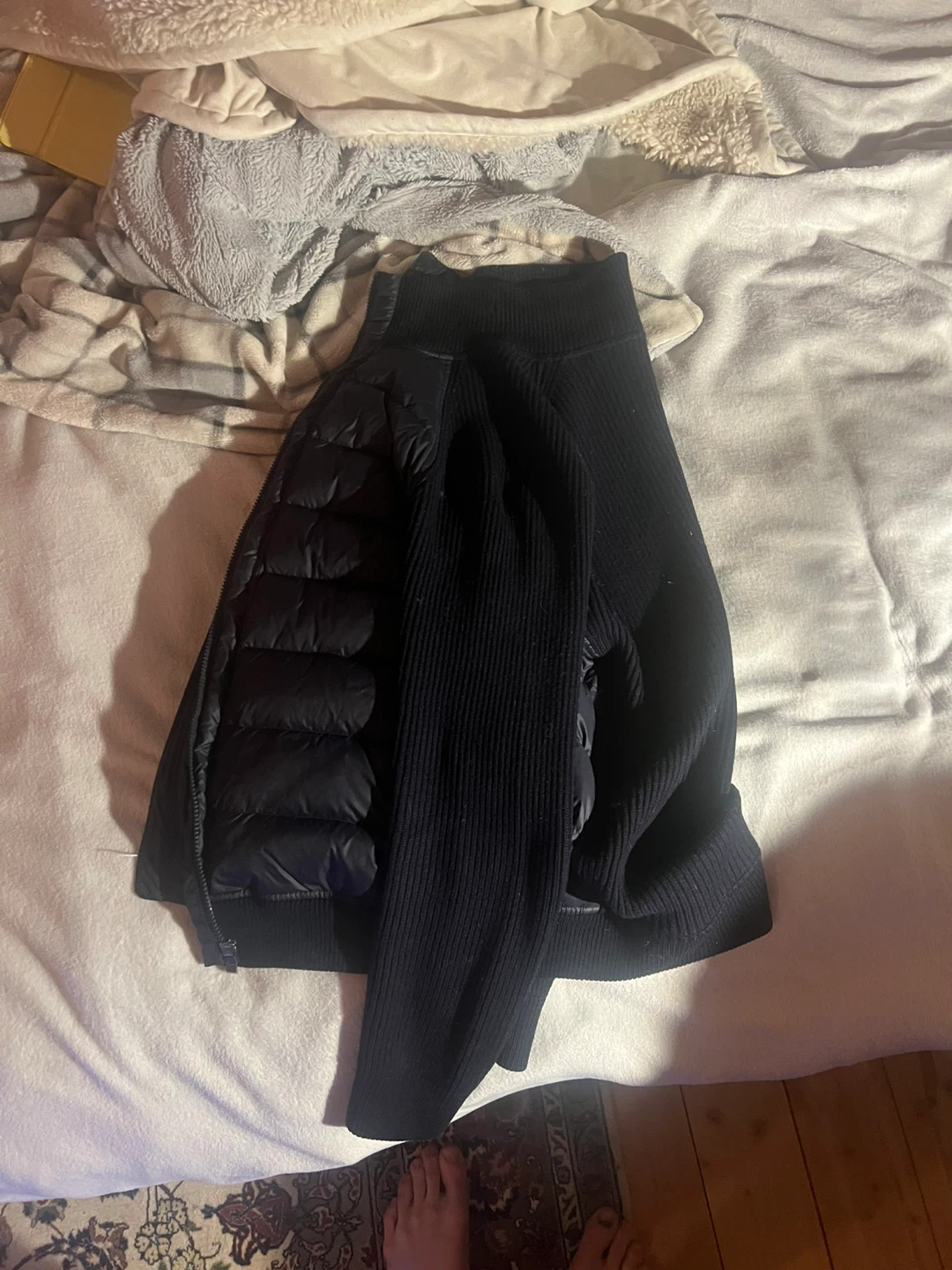 Zegna Sport Navy Blue Quilted Knit Jacket - photo 2