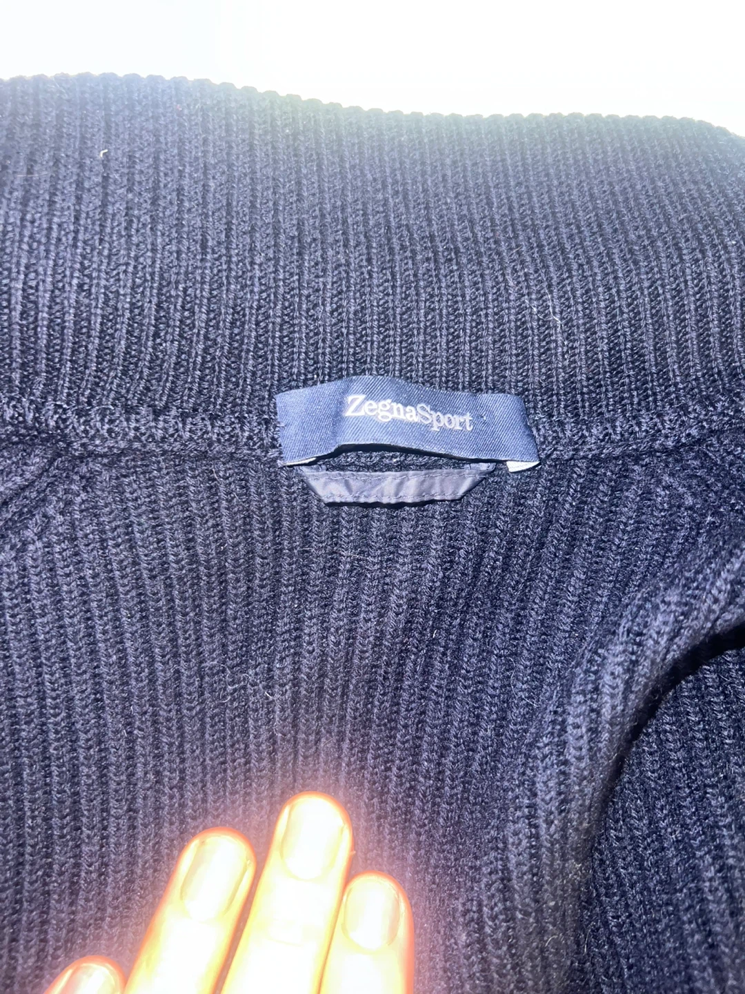 Zegna Sport Navy Blue Quilted Knit Jacket - photo 4