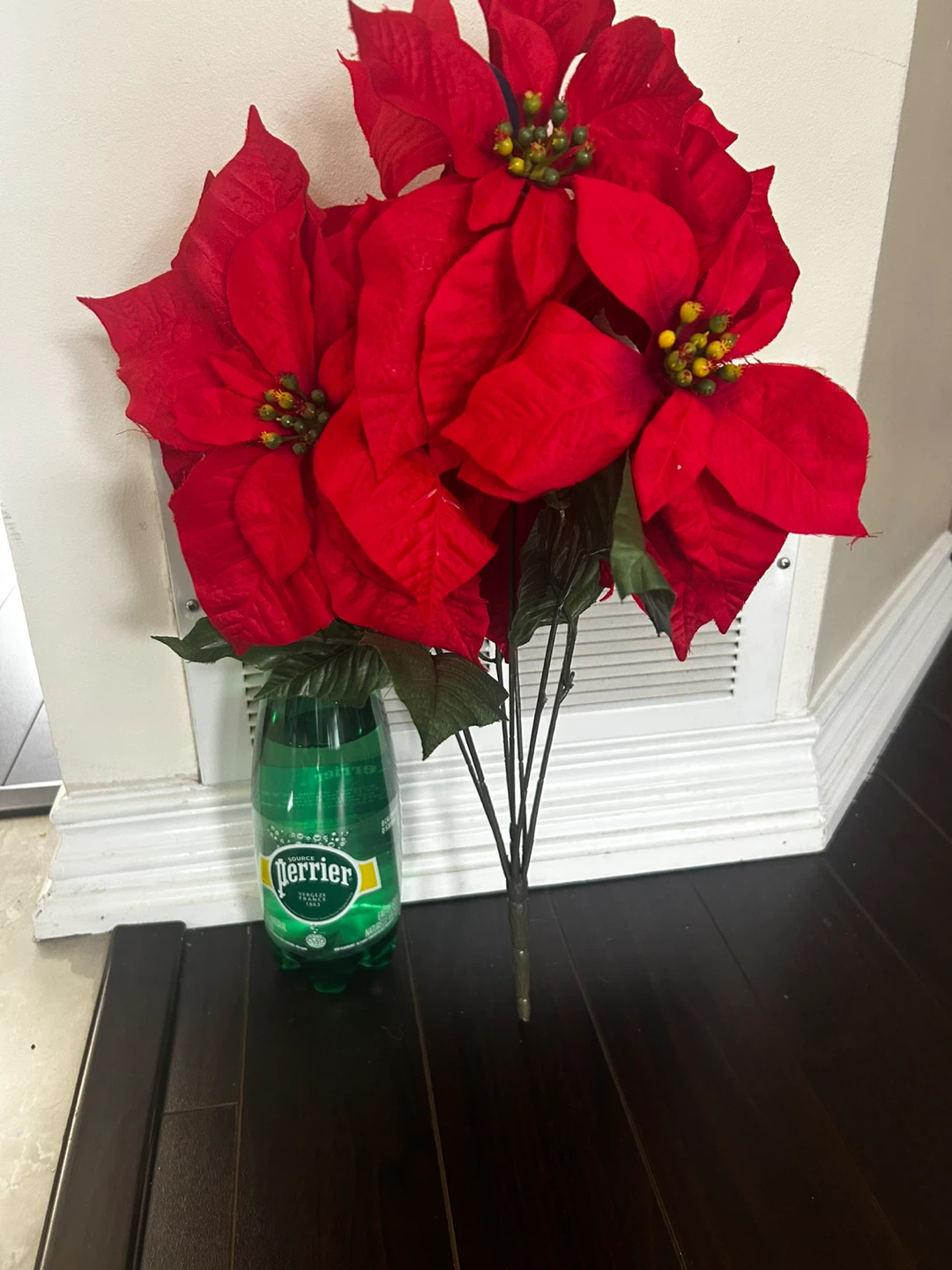 Artificial Red Poinsettias - Set of 7 - photo 3
