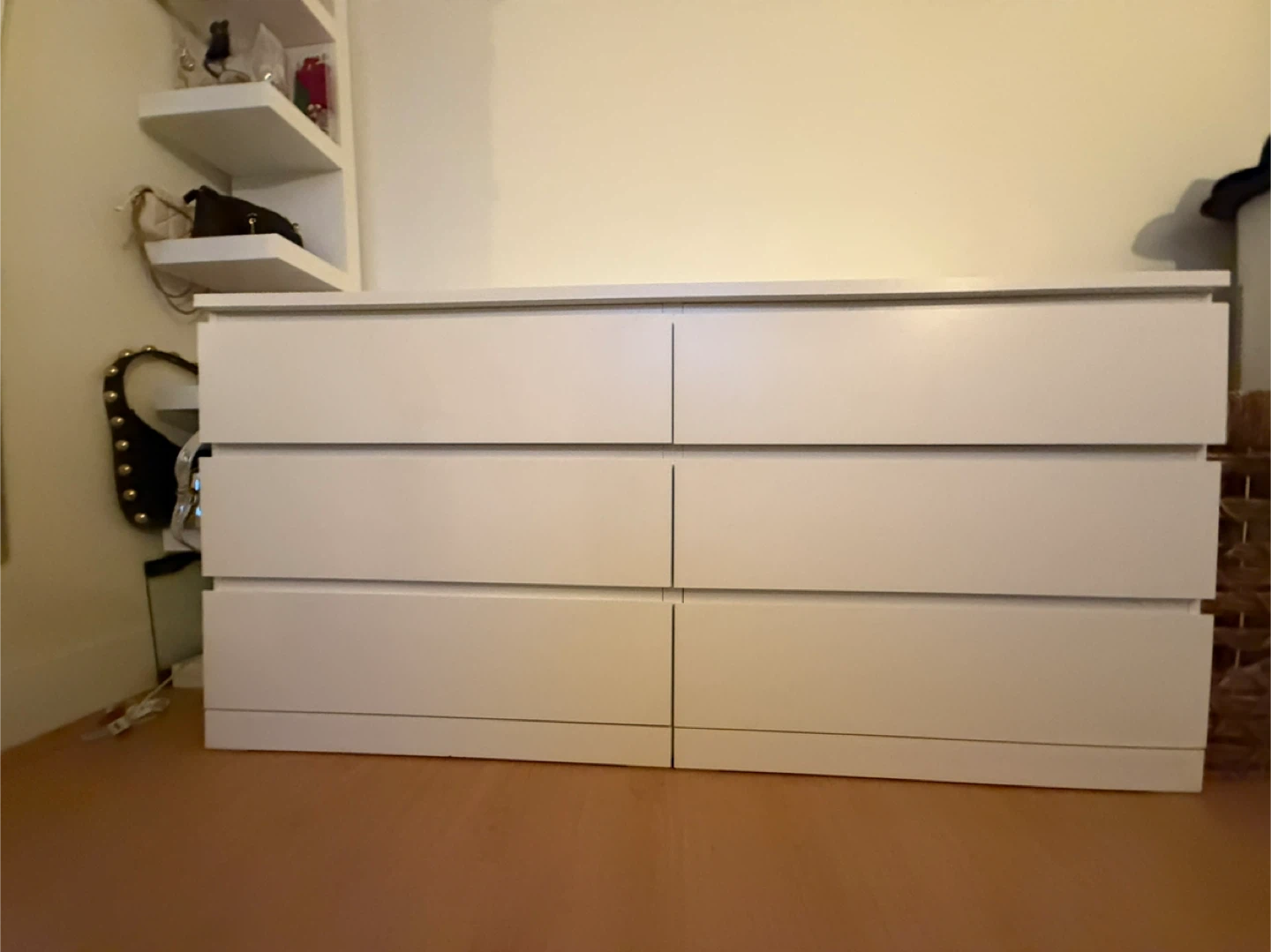 White IKEA Storklinta 6-Drawer Dresser