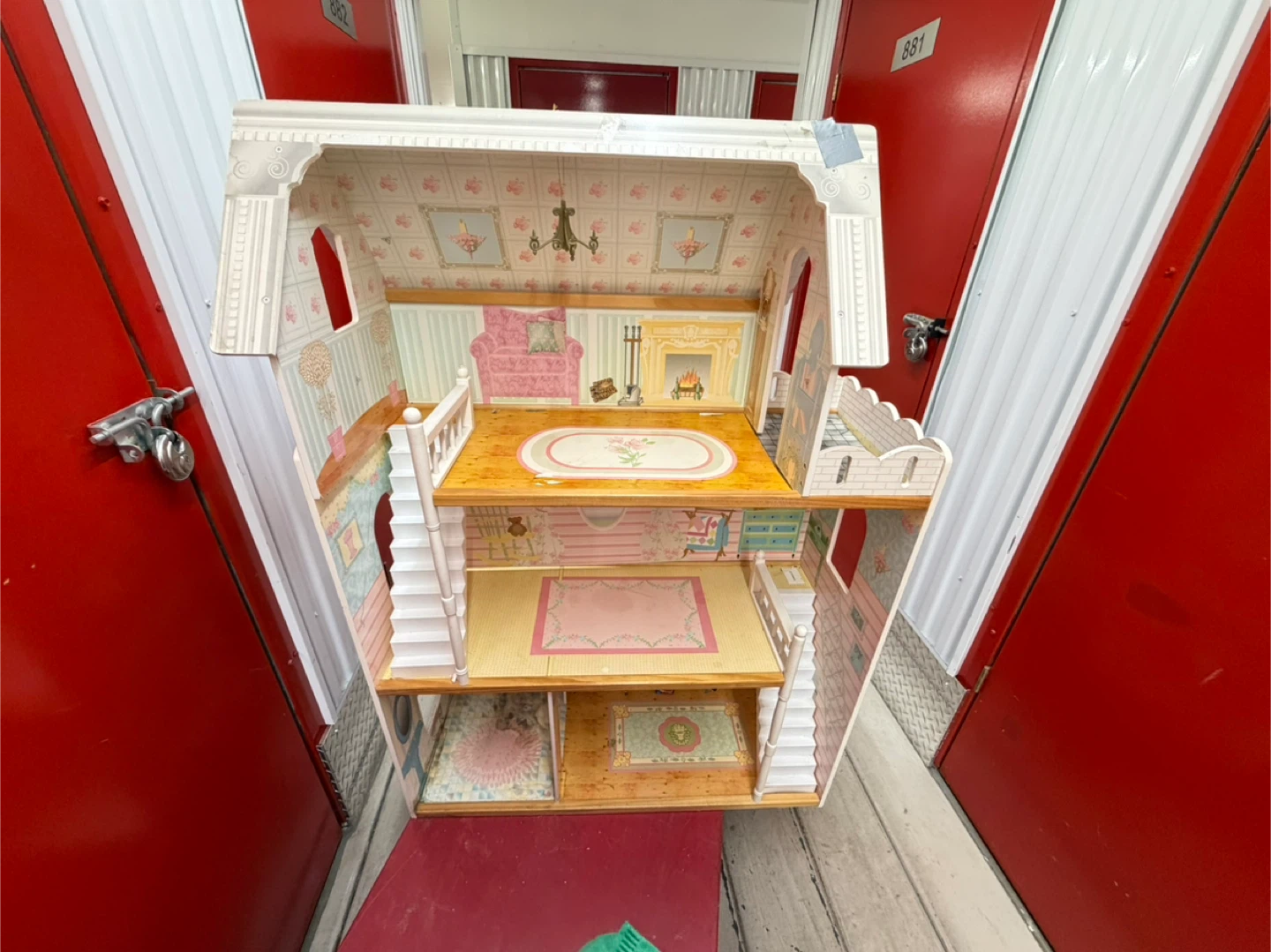 Wooden Dollhouse with Furniture - photo 2