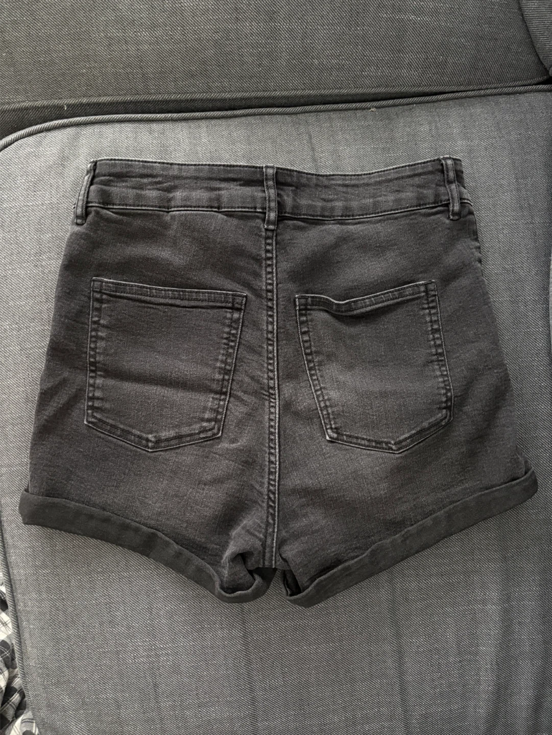 Black High-Waisted Denim Shorts - photo 3
