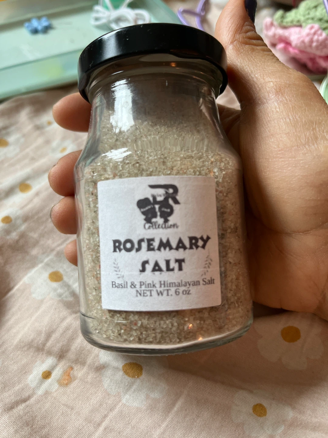 Rosemary Salt - Basil & Pink Himalayan Salt - 6 oz