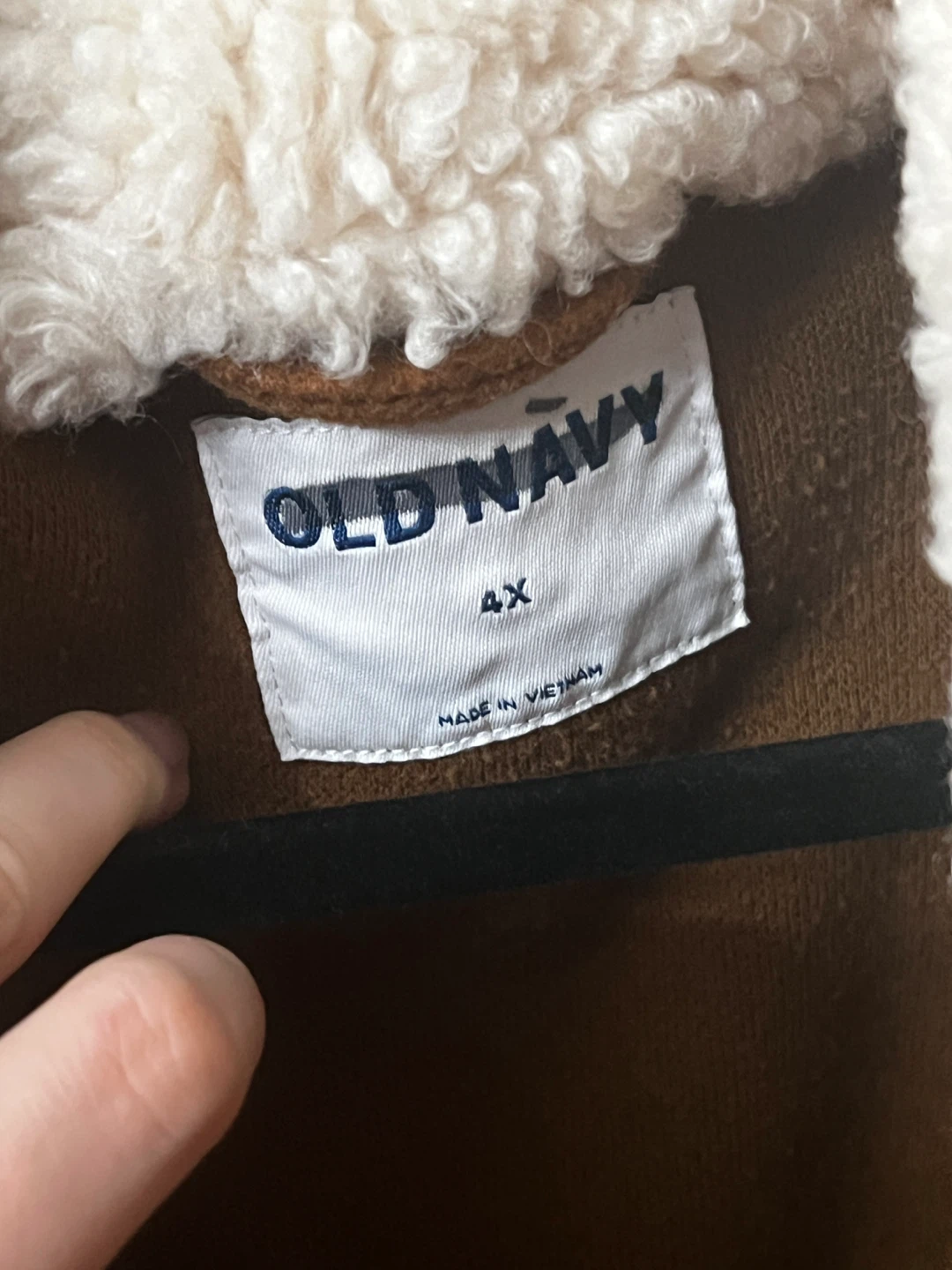 Old Navy Brown Sherpa Collar Jacket - Size 4X - photo 2
