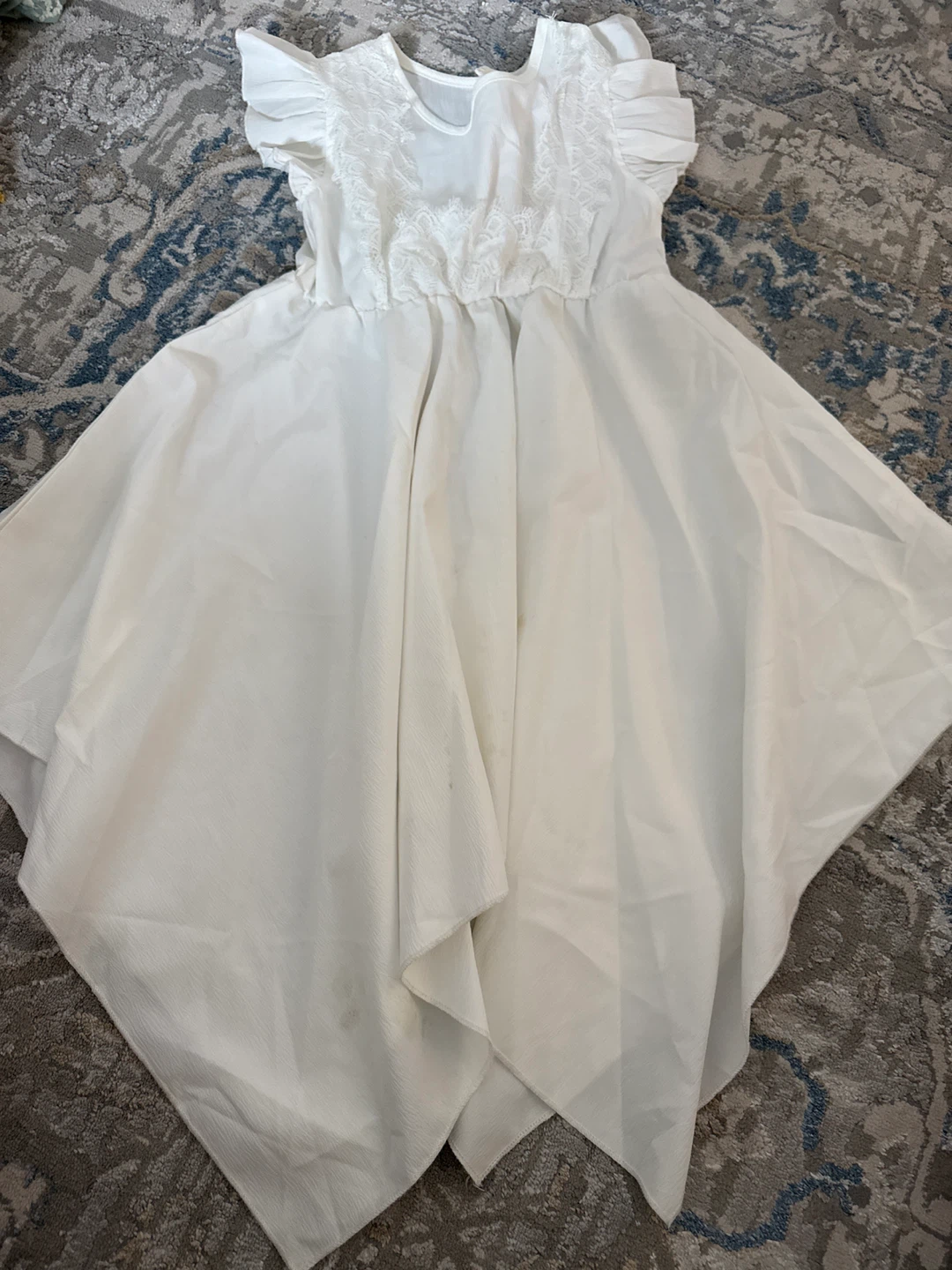 White Dress with Lace Bodice