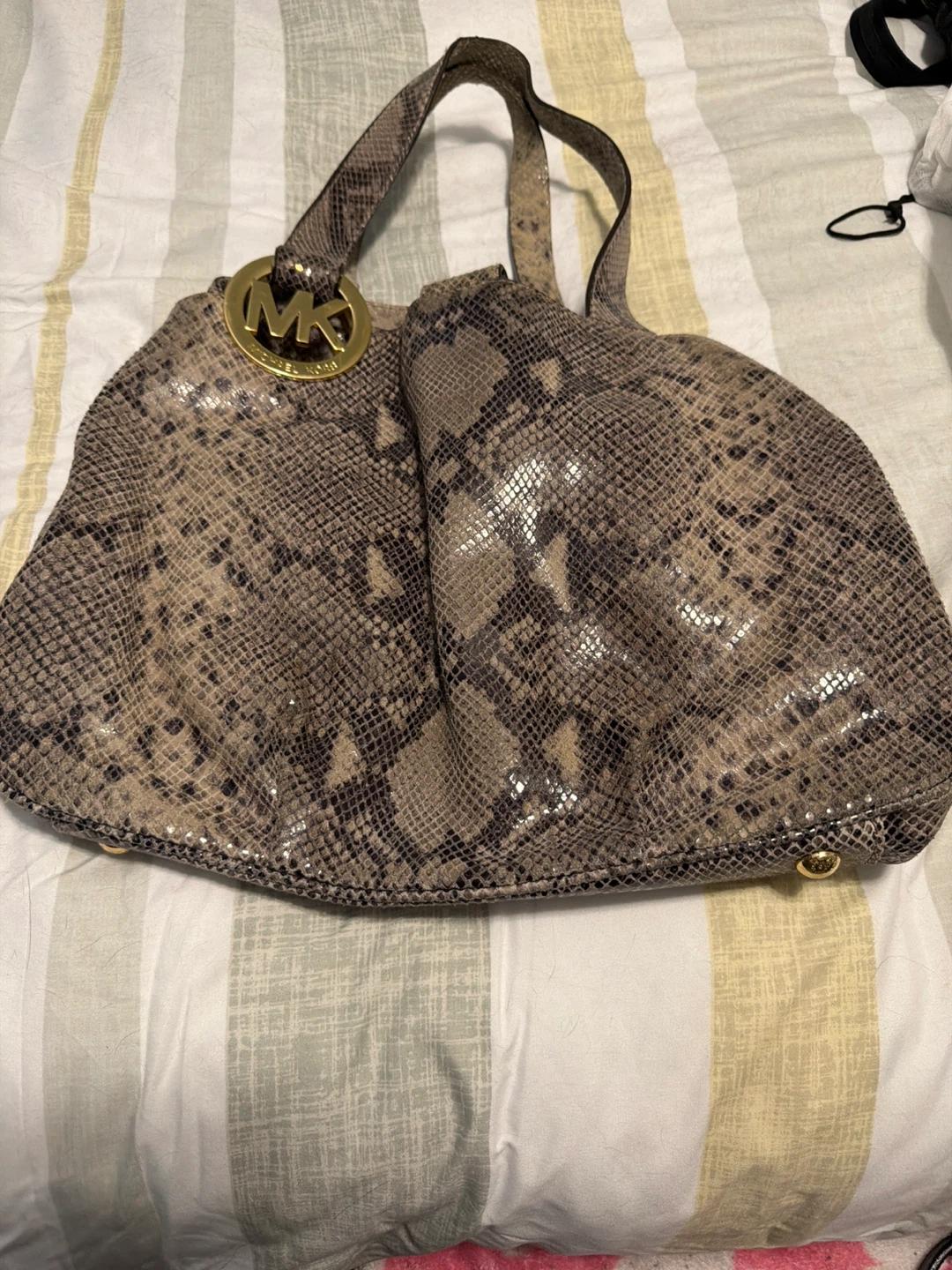 Michael Kors Snake Print Shoulder Bag