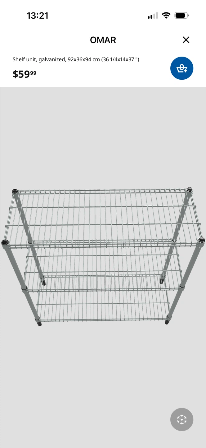 OMAR Shelf Unit, Galvanized - photo 5
