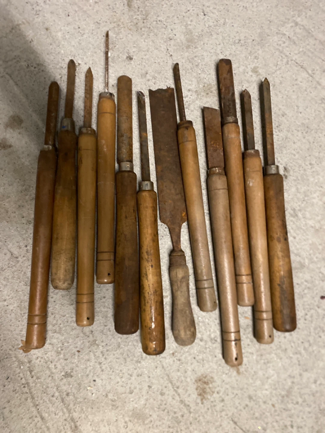 Assorted Woodworking Chisels and Gouges