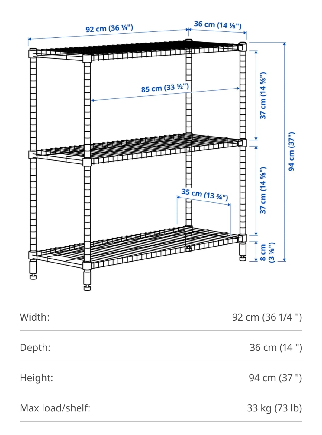 OMAR Shelf Unit, Galvanized - photo 3