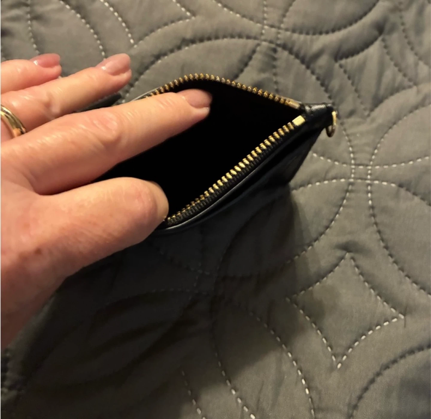 Ralph Lauren Black Leather Zip Card Holder - photo 3