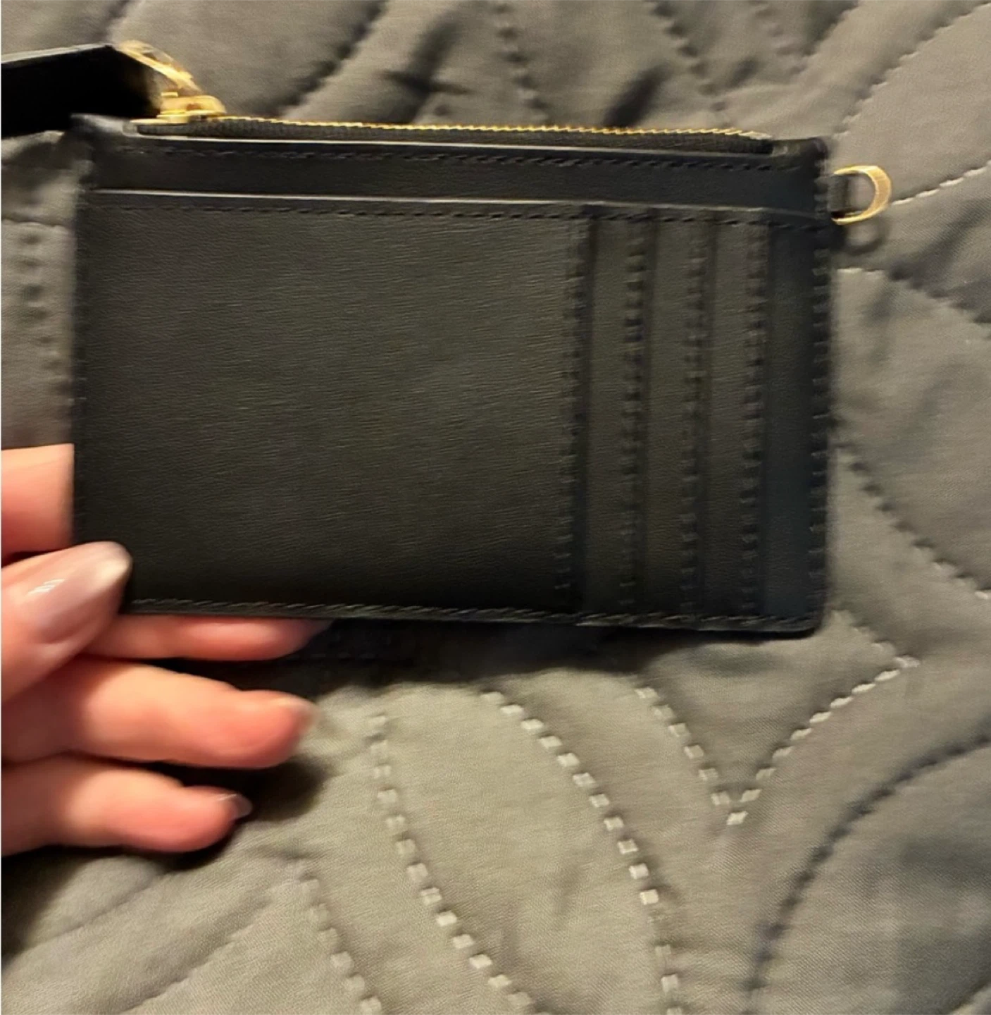 Ralph Lauren Black Leather Zip Card Holder - photo 2