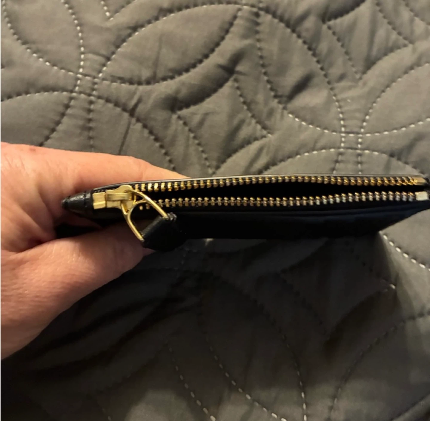 Ralph Lauren Black Leather Zip Card Holder - photo 5