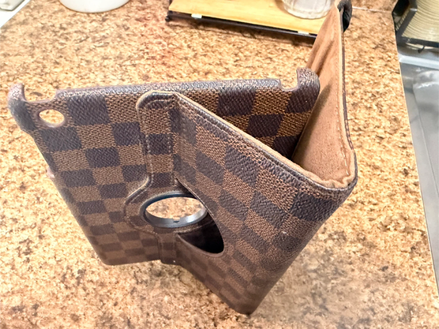 Case table iPad mini Brown Checkerboard Tablet Case