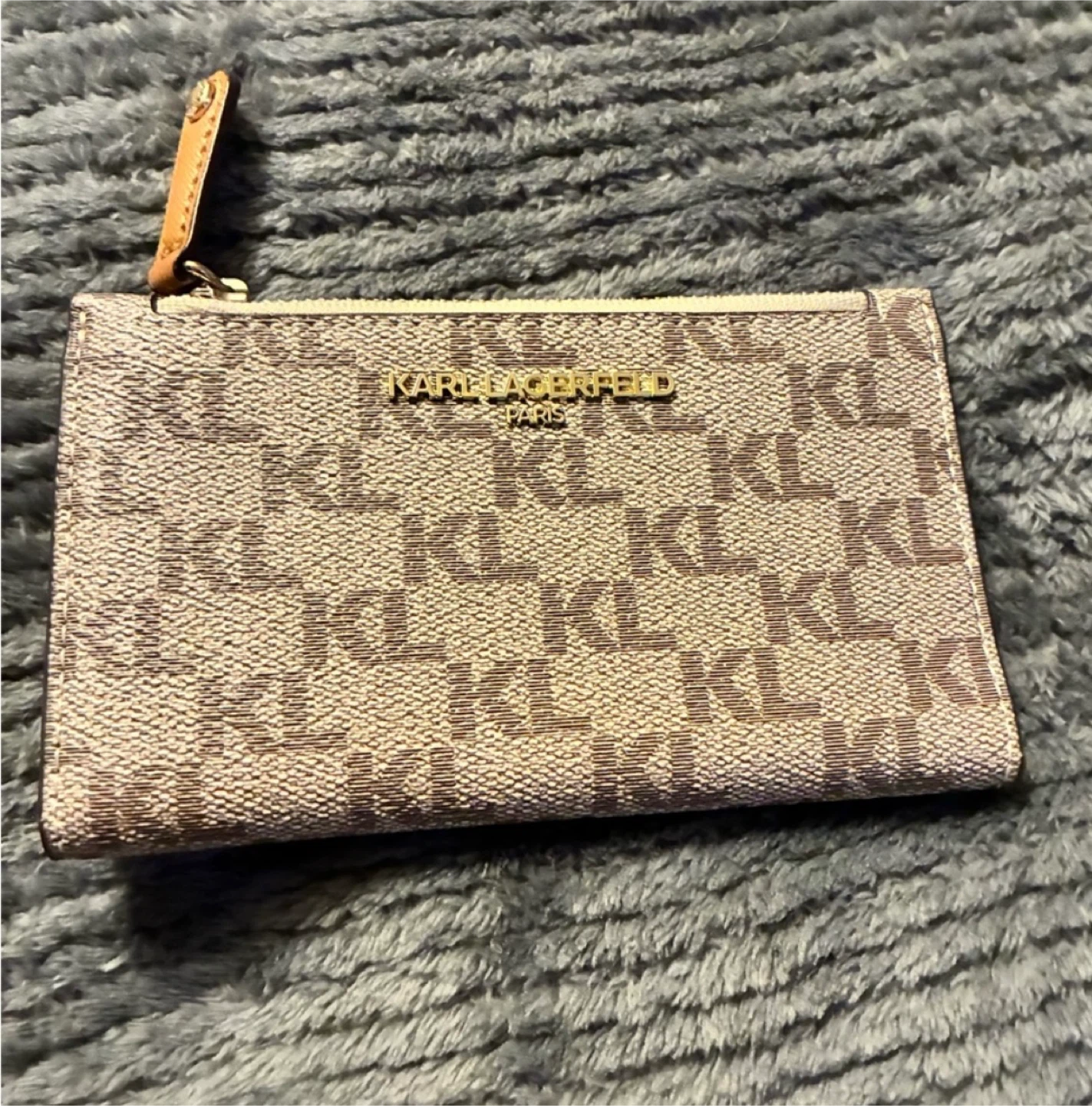 Karl Lagerfeld Paris Brown Monogram Wallet