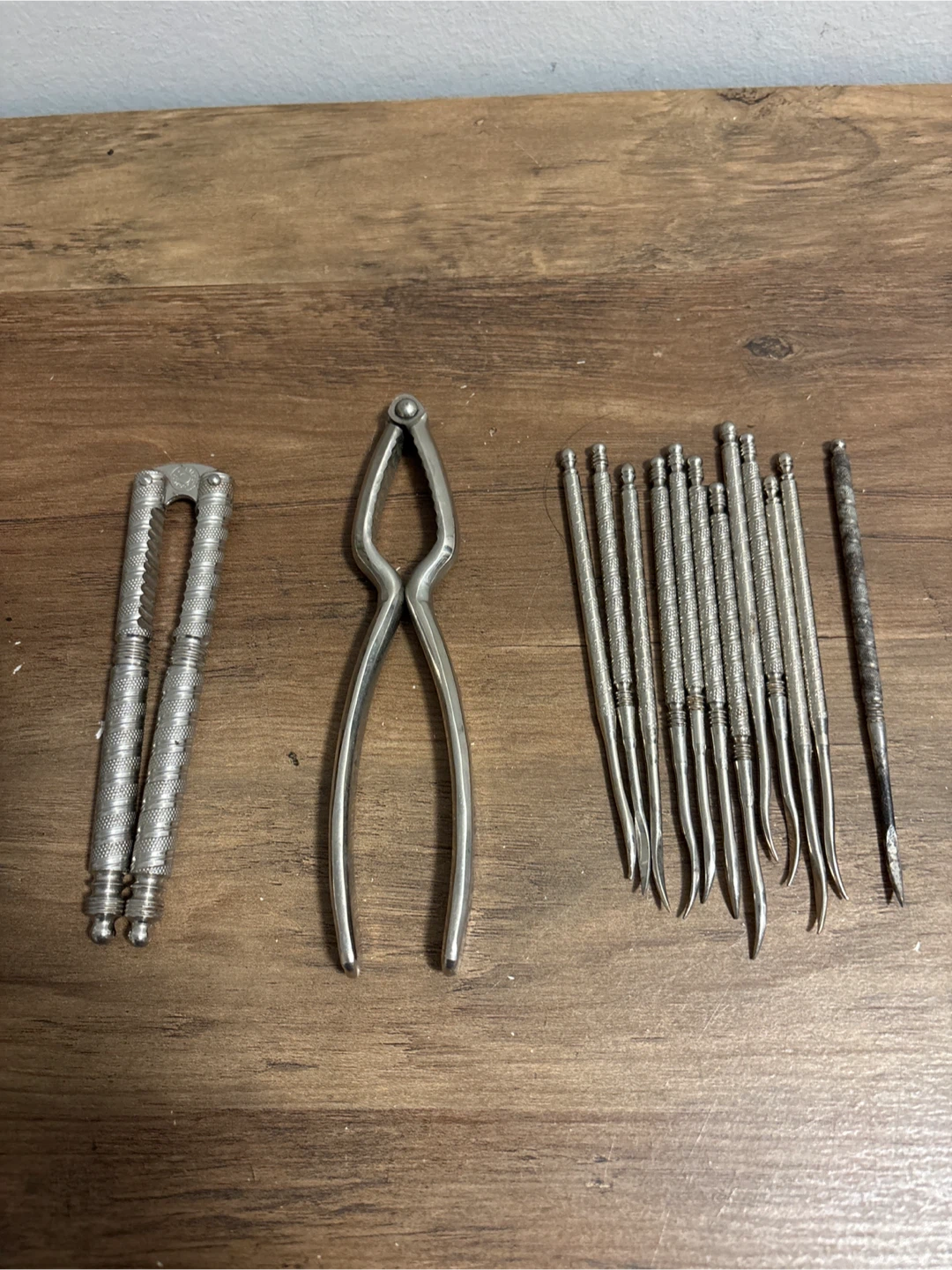 Vintage Nut Cracker and Picks Set
