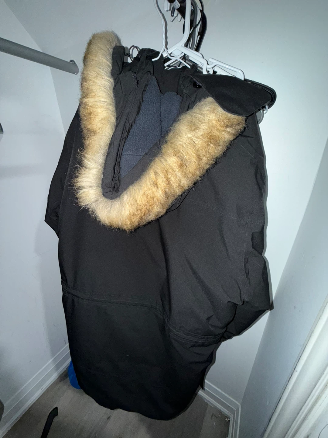 Quechua Black Parka Jacket with Fur Hood - photo 3