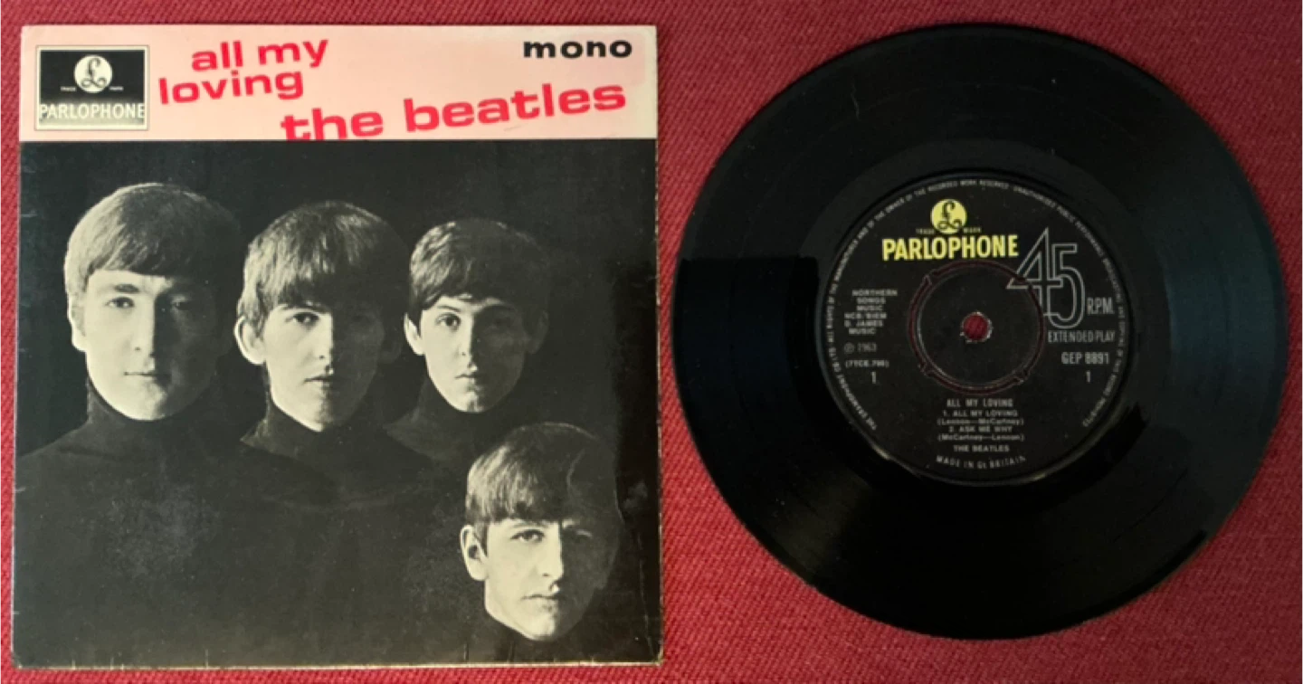 The Beatles "All My Loving" 7" Vinyl Record