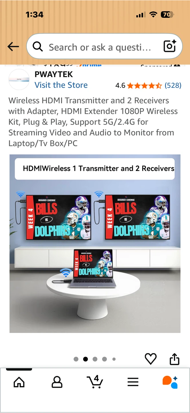 PWAYTEK Wireless HDMI Transmitter and 2 Receivers - photo 3
