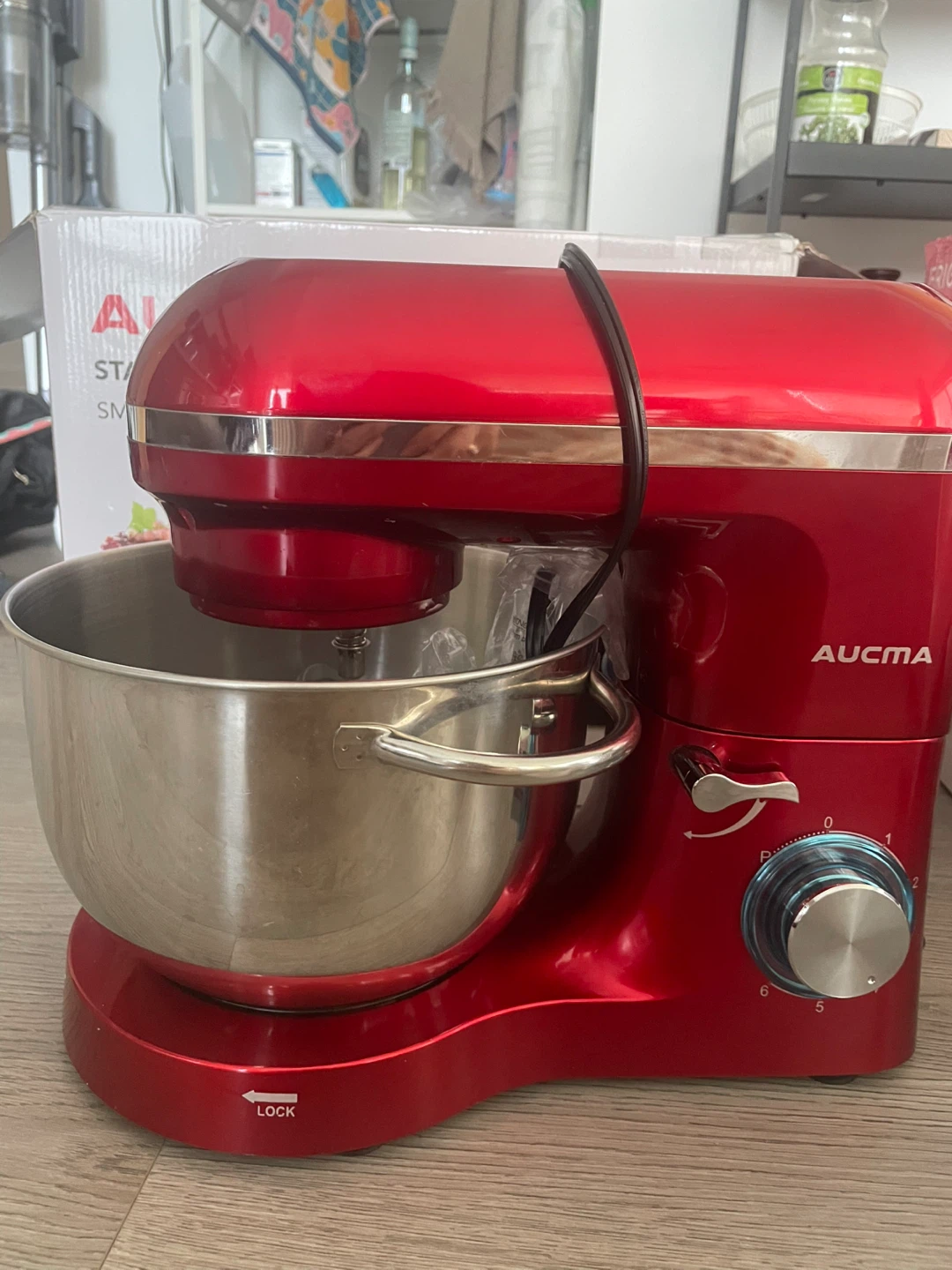 AUCMA Stand Mixer - Red