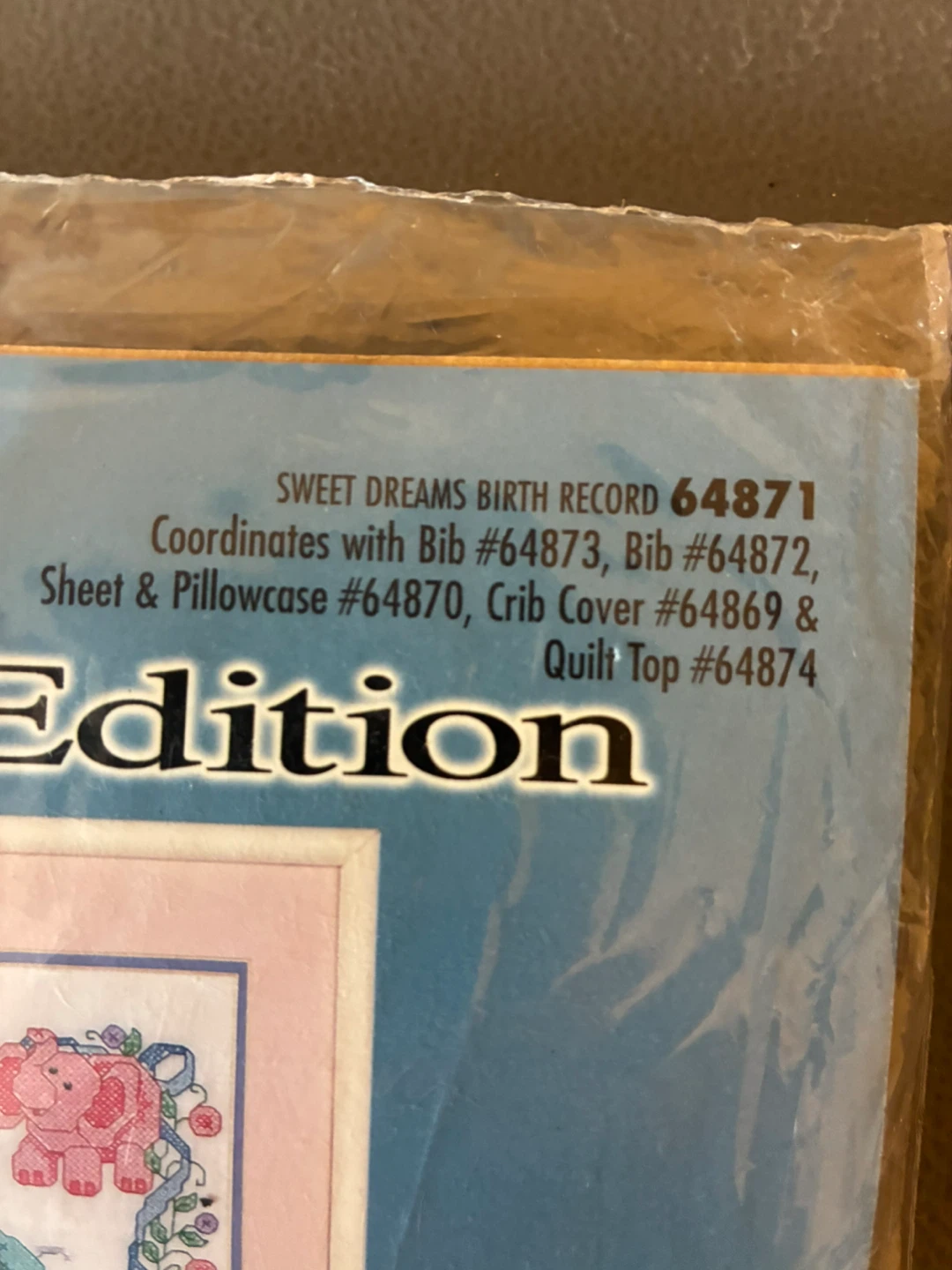 Bucilla Sweet Dreams Birth Record Cross Stitch Kit 11" x 14" - photo 3