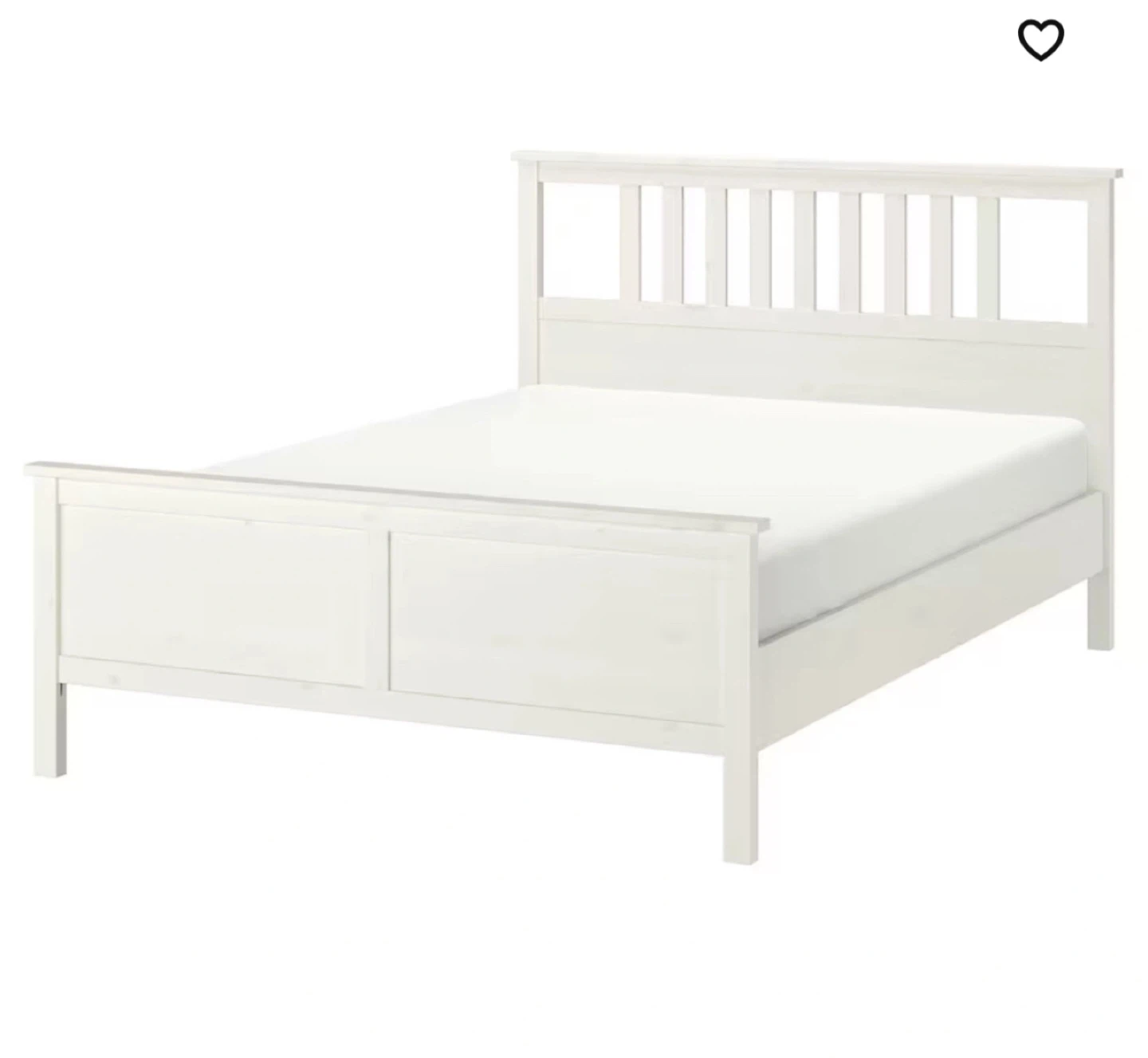 IKEA HEMNES White Queen Bed Frame with 2 Drawers