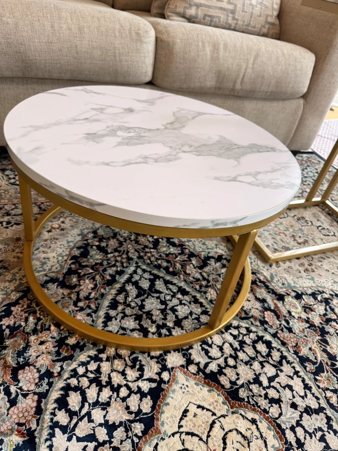 Marble Finish Accent Tables - photo 3