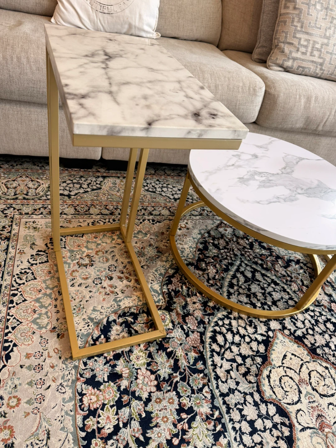 Marble Finish Accent Tables - photo 2