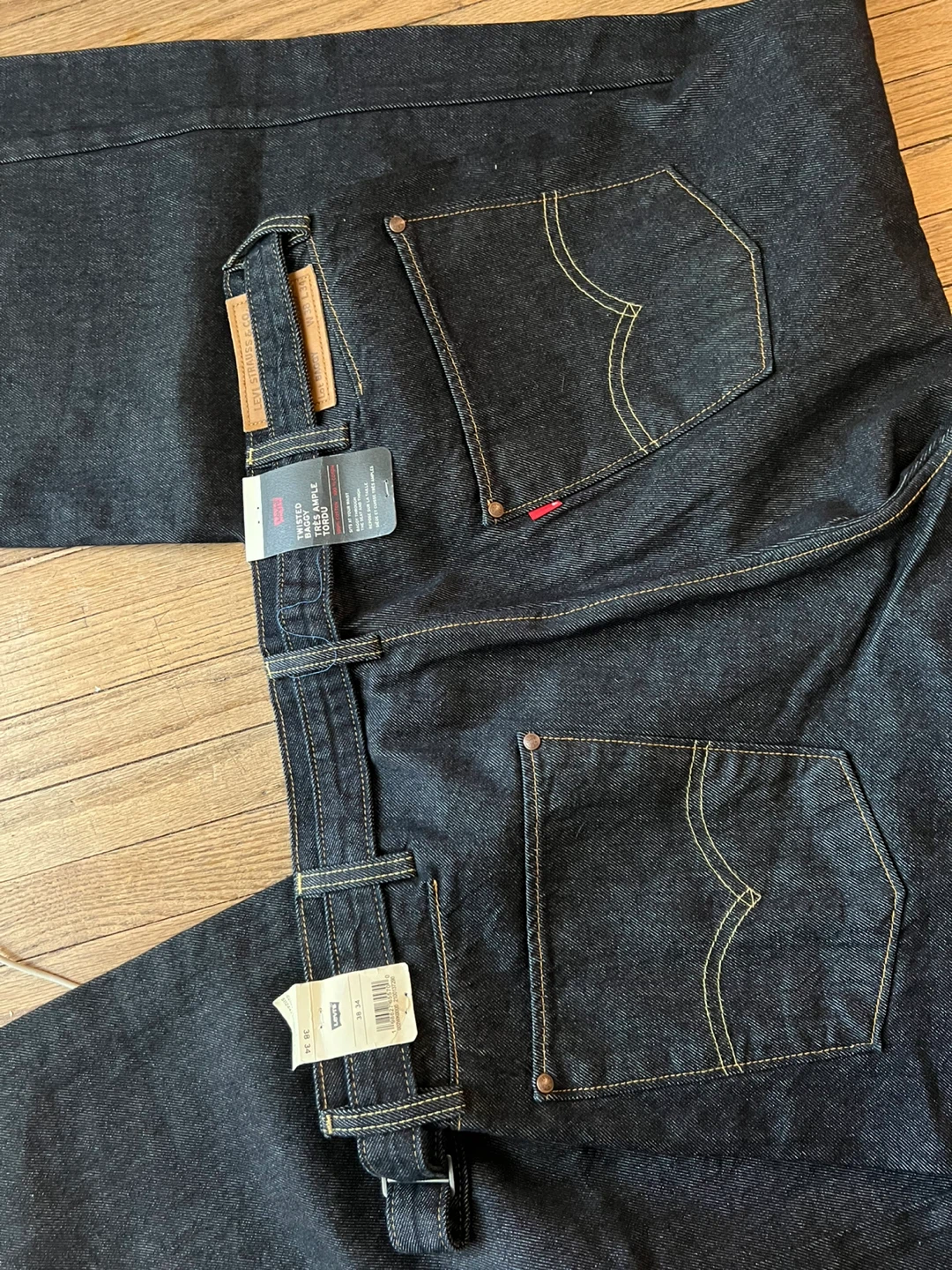 New-Levi's 569 Loose Straight Jeans - Dark Wash, Size 38x34 - photo 4