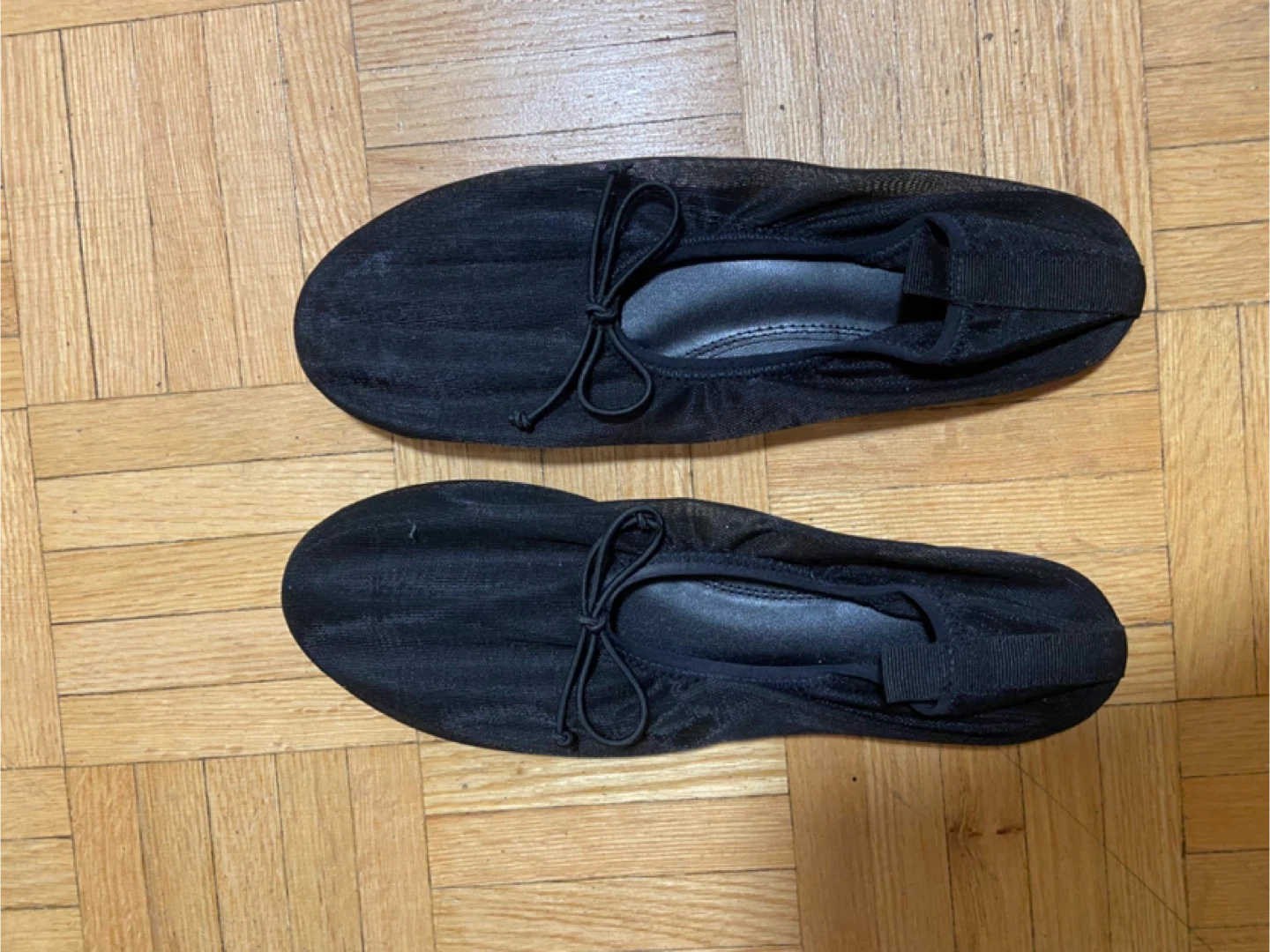 H&M Black Mesh Ballet Flats - Size 38