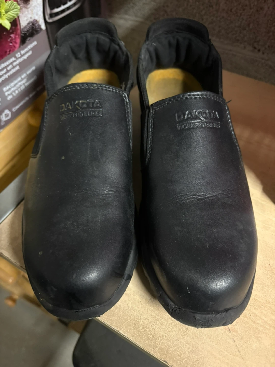 Dakota Work Series Black Leather Slip-On Shoes - photo 3