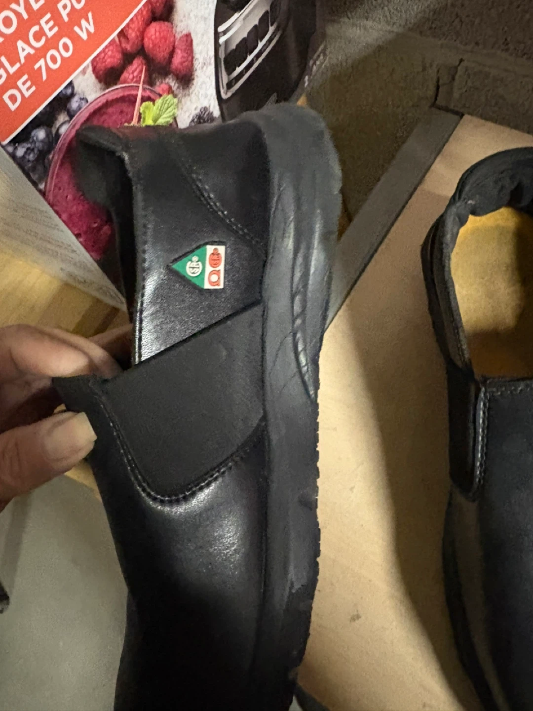 Dakota Work Series Black Leather Slip-On Shoes - photo 2