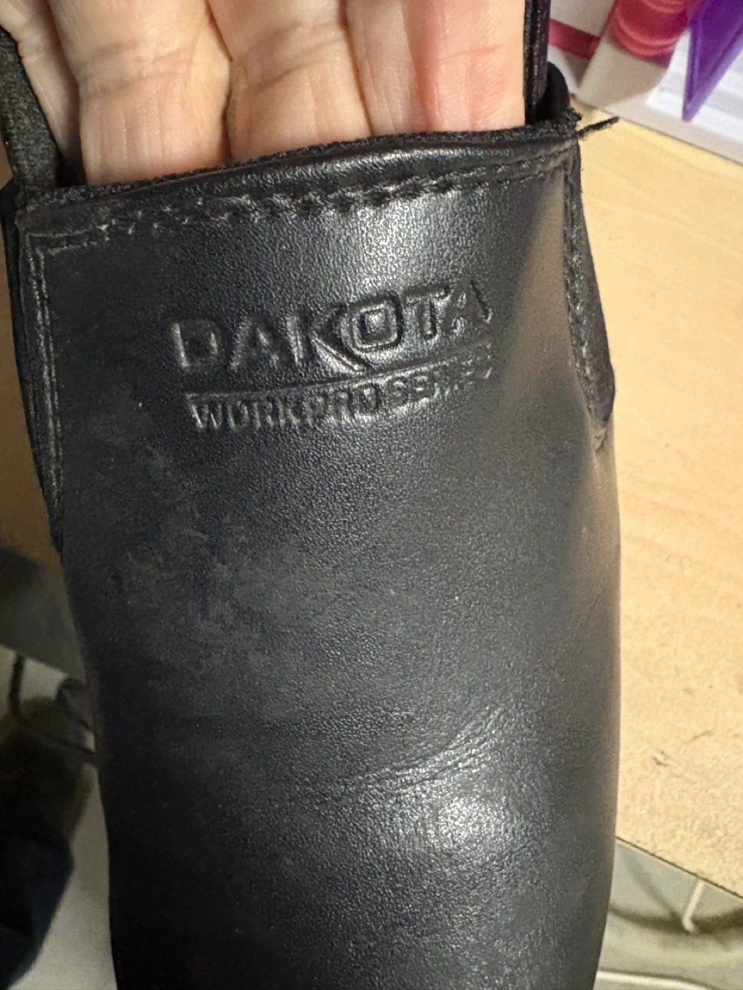 Dakota Work Series Black Leather Slip-On Shoes