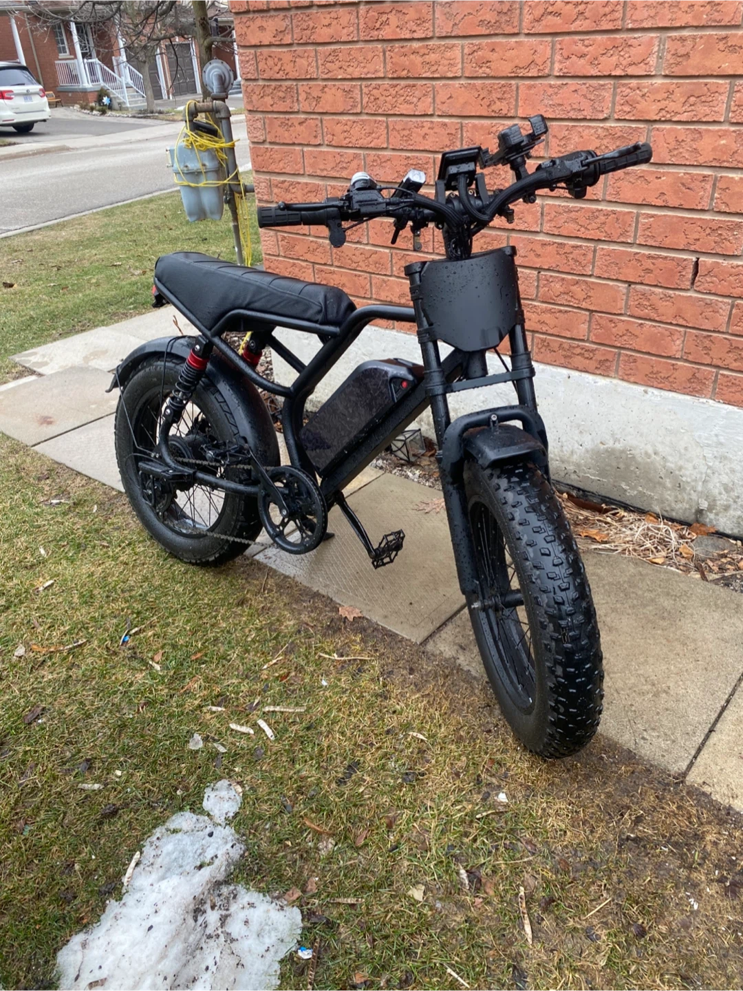 Black Electric Fat Tire Bike 2 battery’s