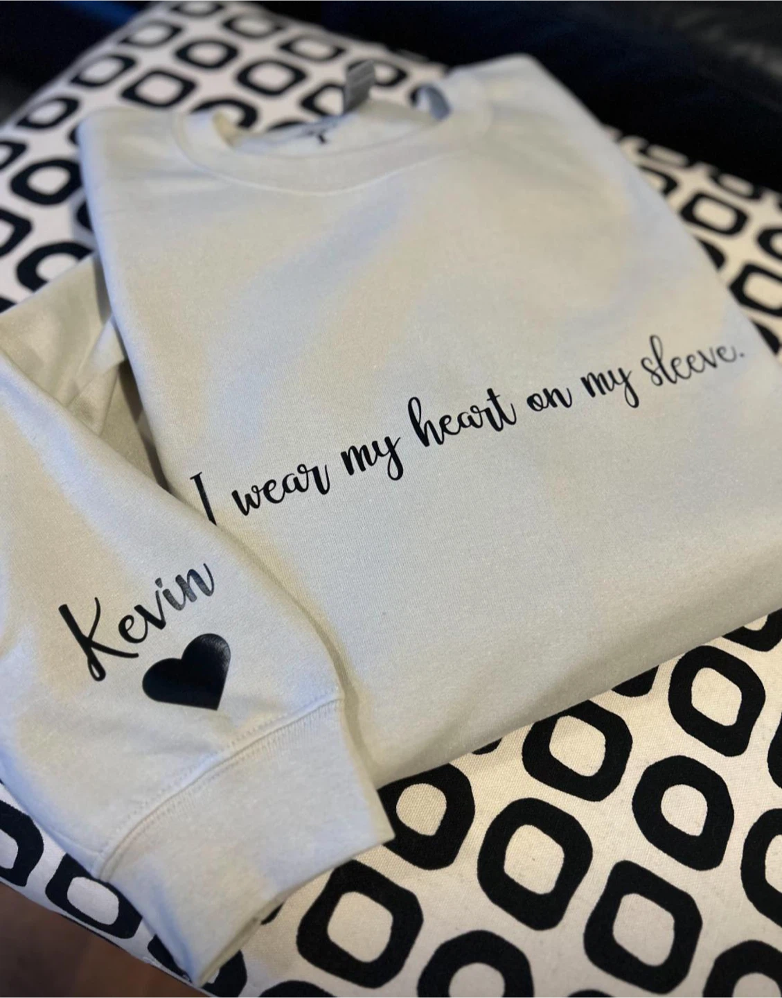 Custom "I Wear My Heart On My Sleeve" Sweatshirt - photo 2