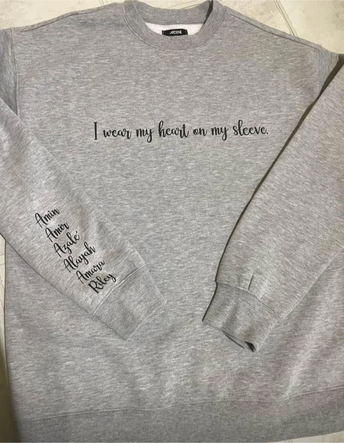 Custom "I Wear My Heart On My Sleeve" Sweatshirt - photo 3
