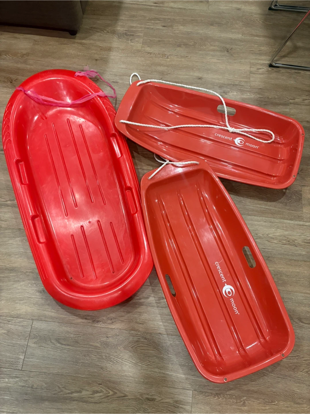 Crescent Moon Toboggan Sleds (Set of 3 for $10