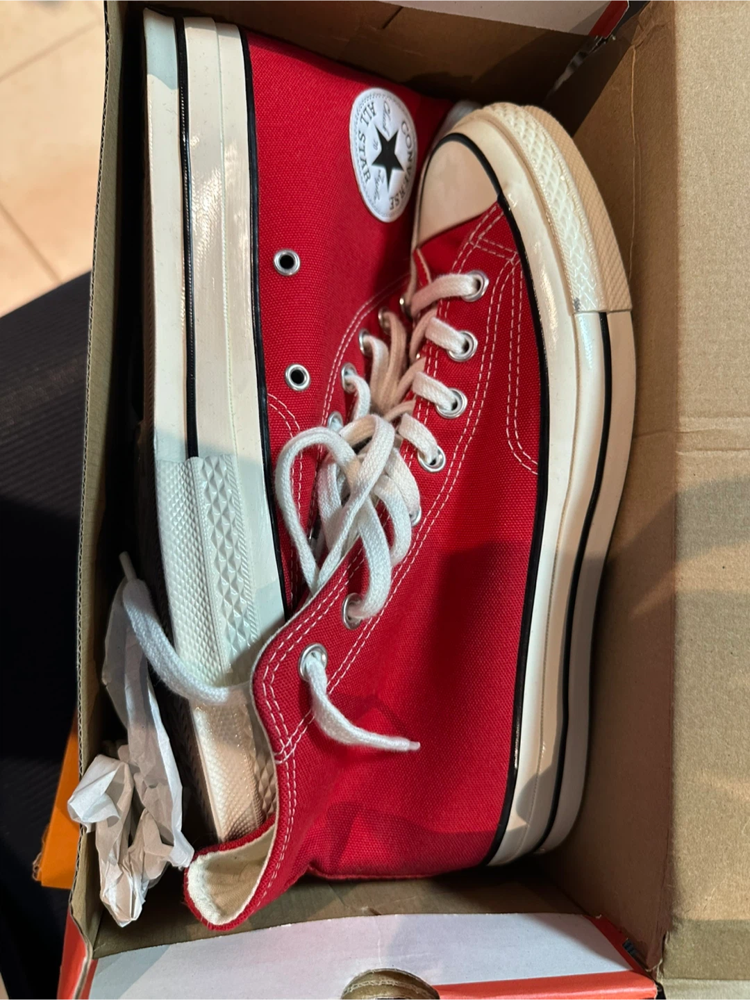 Converse Chuck 70 Hi Enamel Red/Egret/Black High Top Sneakers - photo 3