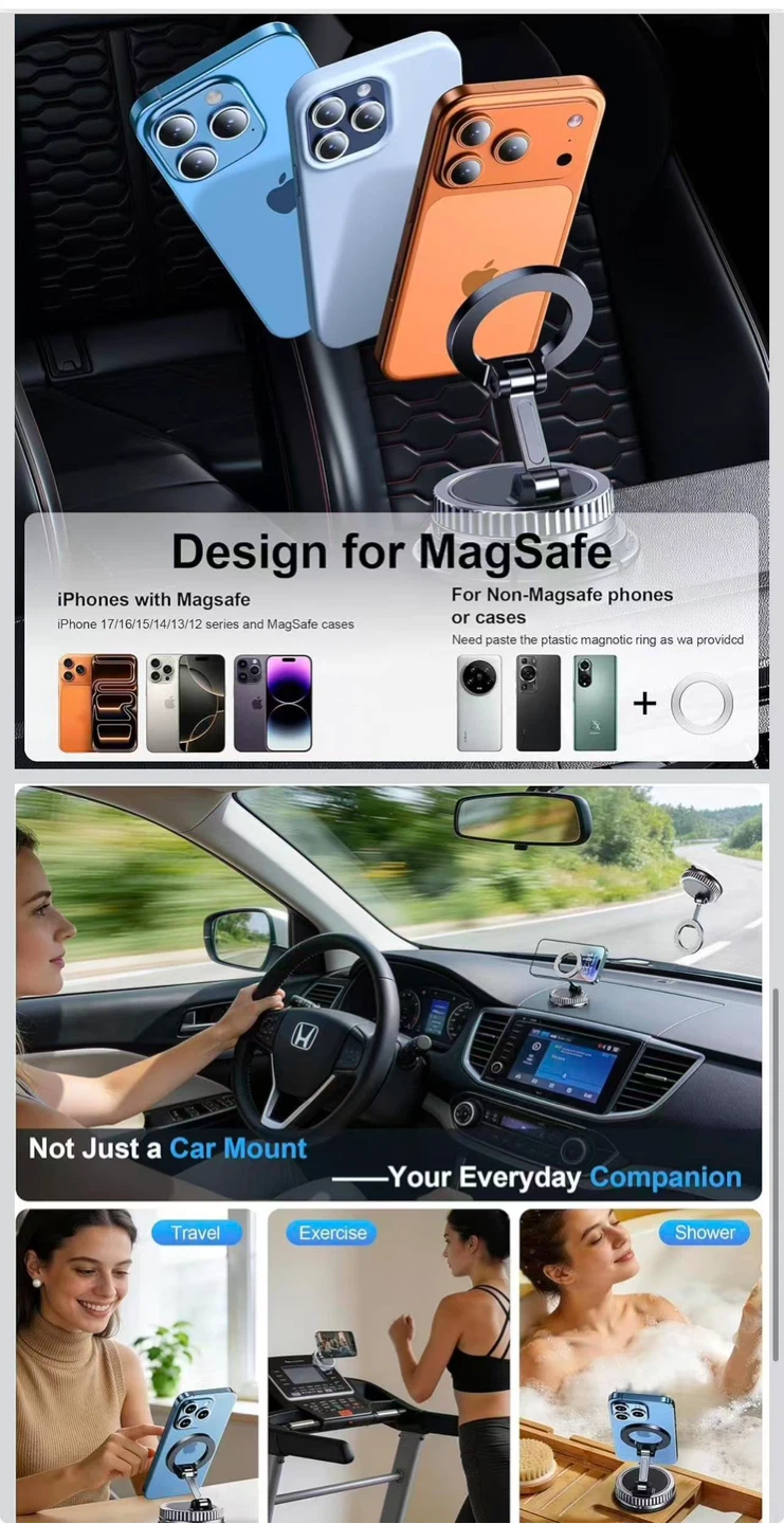 Car Phone Mount with MagSafe Ring - photo 4
