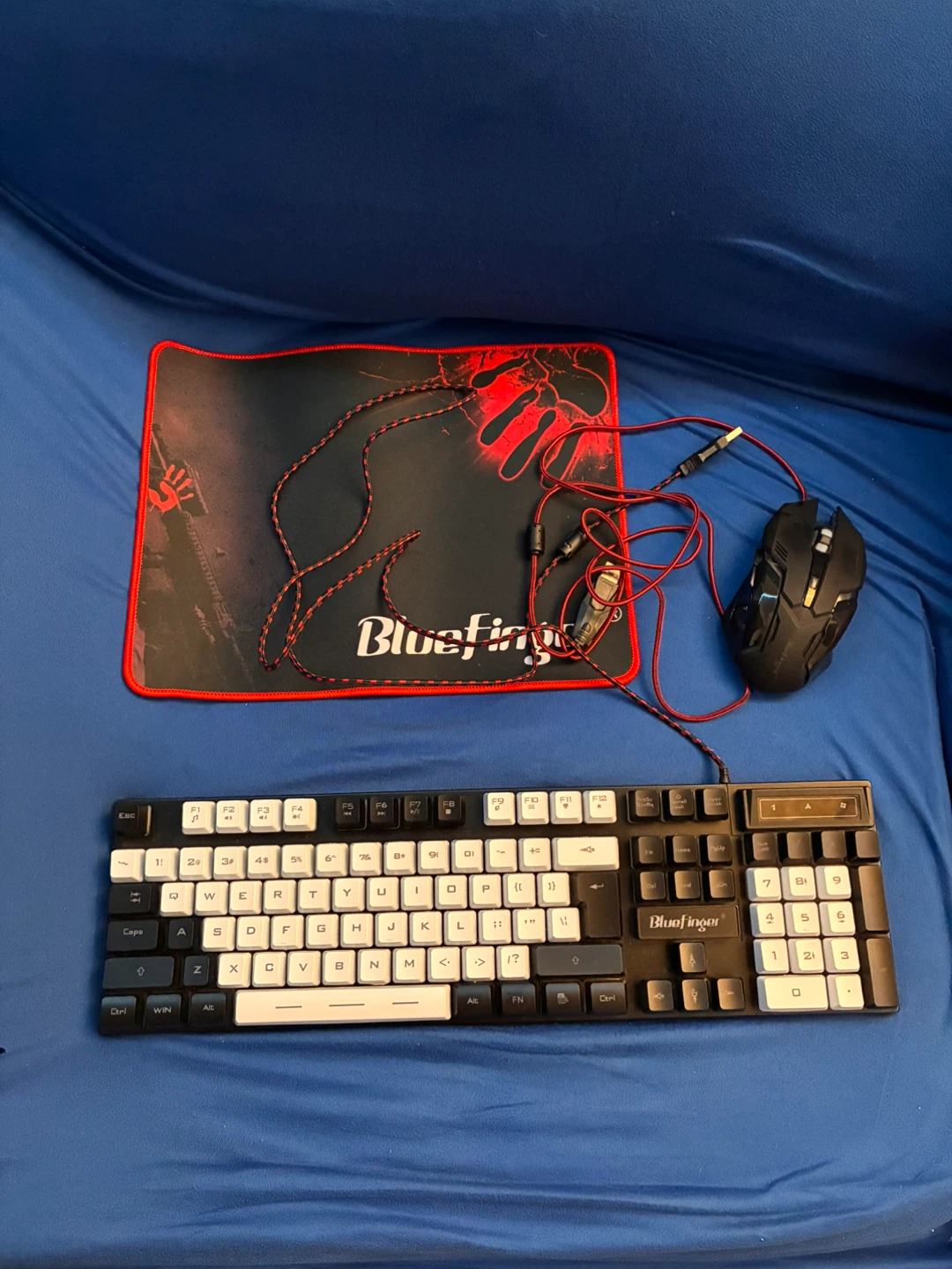 Bluefinger Gaming Keyboard, Mouse, and Mousepad Set
